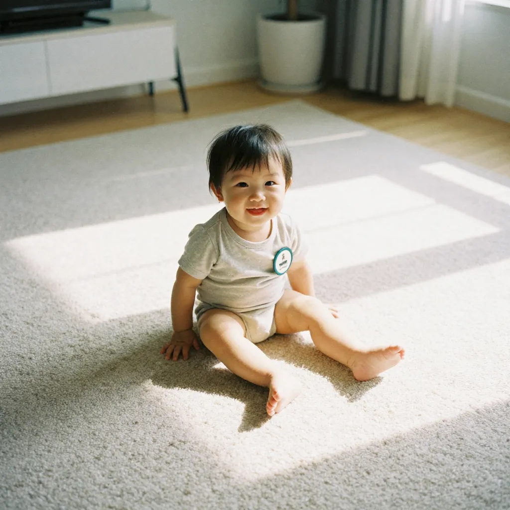 Natural fiber carpet in home setting